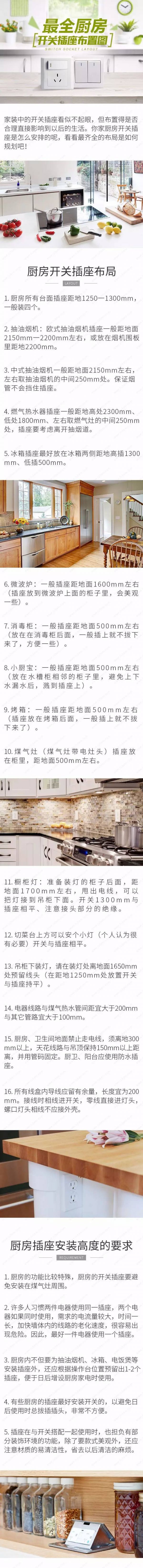 厨房开关怎么布置才好？收好这些知识点再不用愁