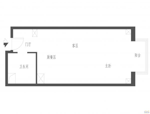 东方财富-现代简约-一居室