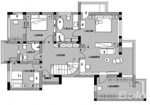 【万科青青家园】欧式古典 跃层 226㎡