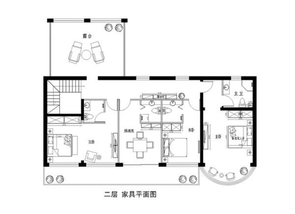 幸福三口家庭的中式六居室