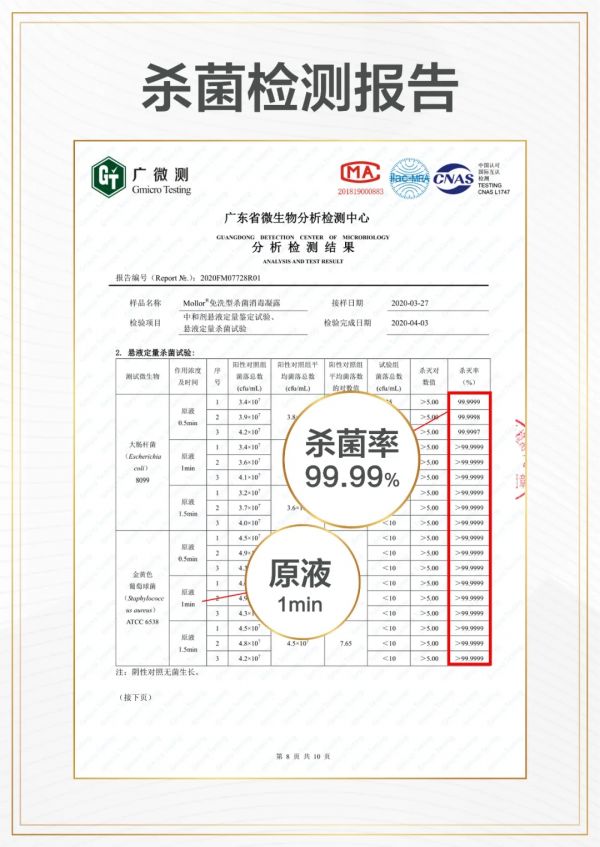 新品上市|嘉宝莉免洗凝露消毒液抑菌率99.99%