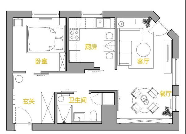 57平的北欧风小户型公寓