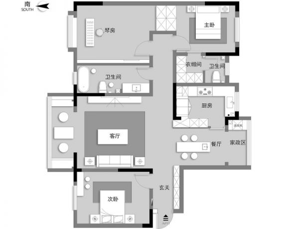 用9万把110㎡房子装修成这样，客厅大气又美