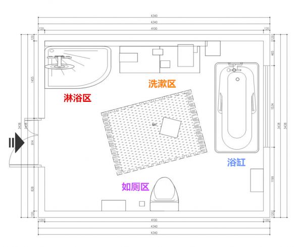 大户型卫生间设计，教你如何用粉橙色让空间颜值爆表