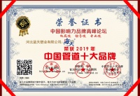 祝贺蓝天塑业（海天管）荣获2019中国管道十大品牌称号