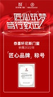 致匠心，创不凡 | 轩尼斯门窗荣膺2022「匠心品牌」称号！