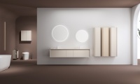 法恩莎Iridi伊瑞迪系列定制浴室柜 F2204W   构筑优雅美学时代的卫浴空间